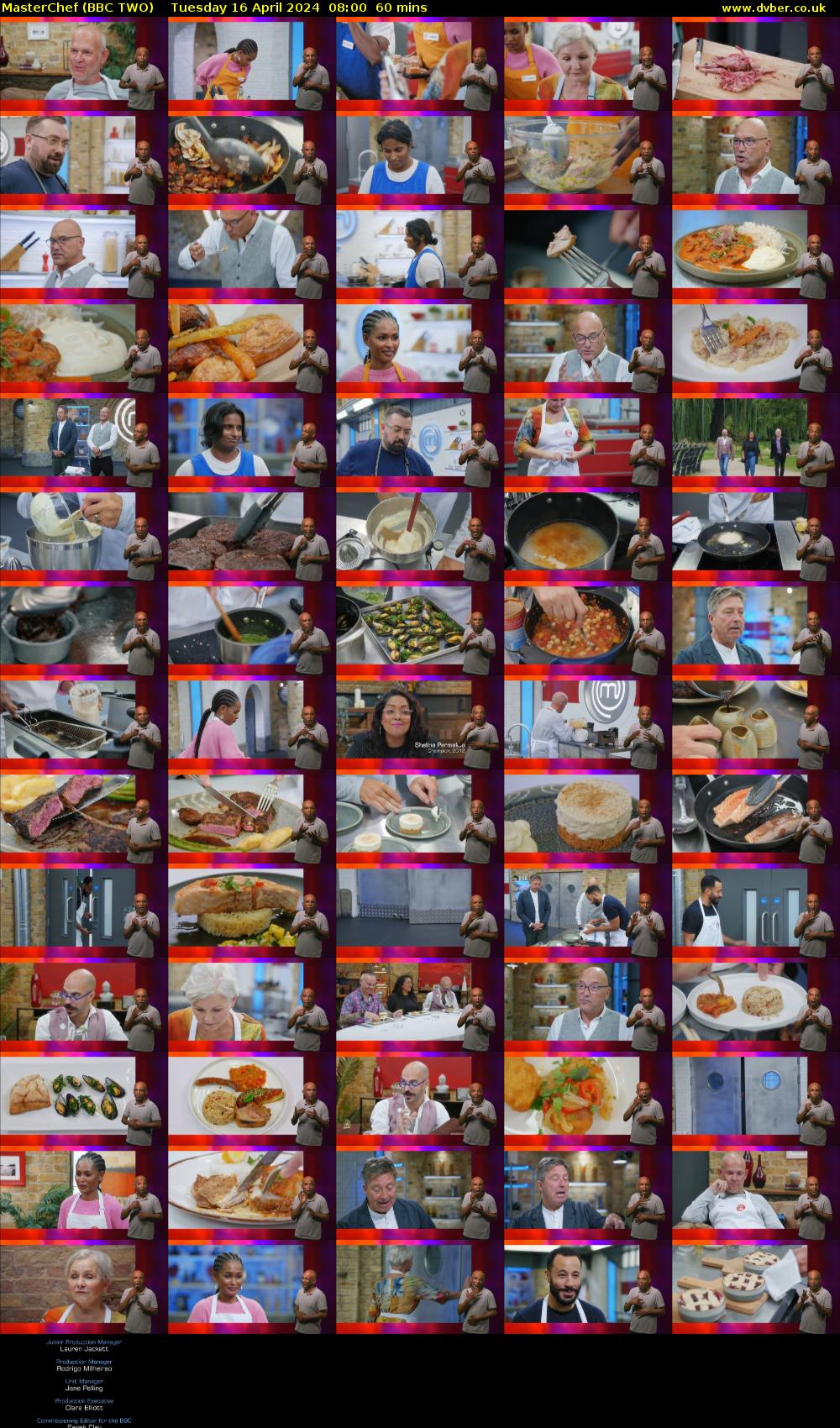 MasterChef (BBC TWO) Tuesday 16 April 2024 08:00 - 09:00