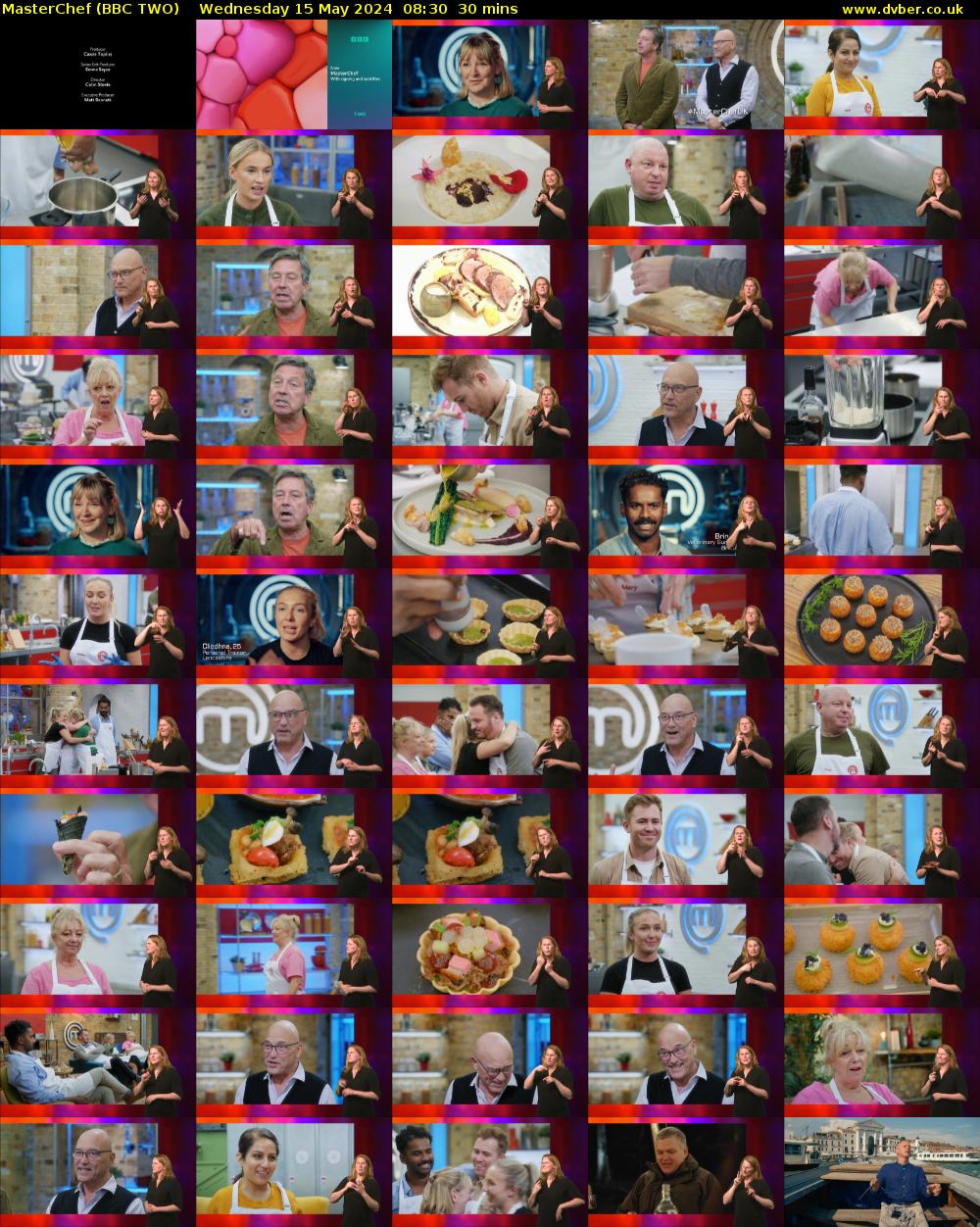 MasterChef (BBC TWO) Wednesday 15 May 2024 08:30 - 09:00