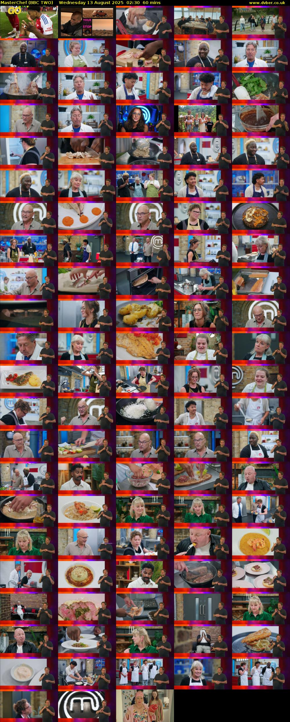 MasterChef (BBC TWO) Wednesday 13 August 2025 02:30 - 03:30