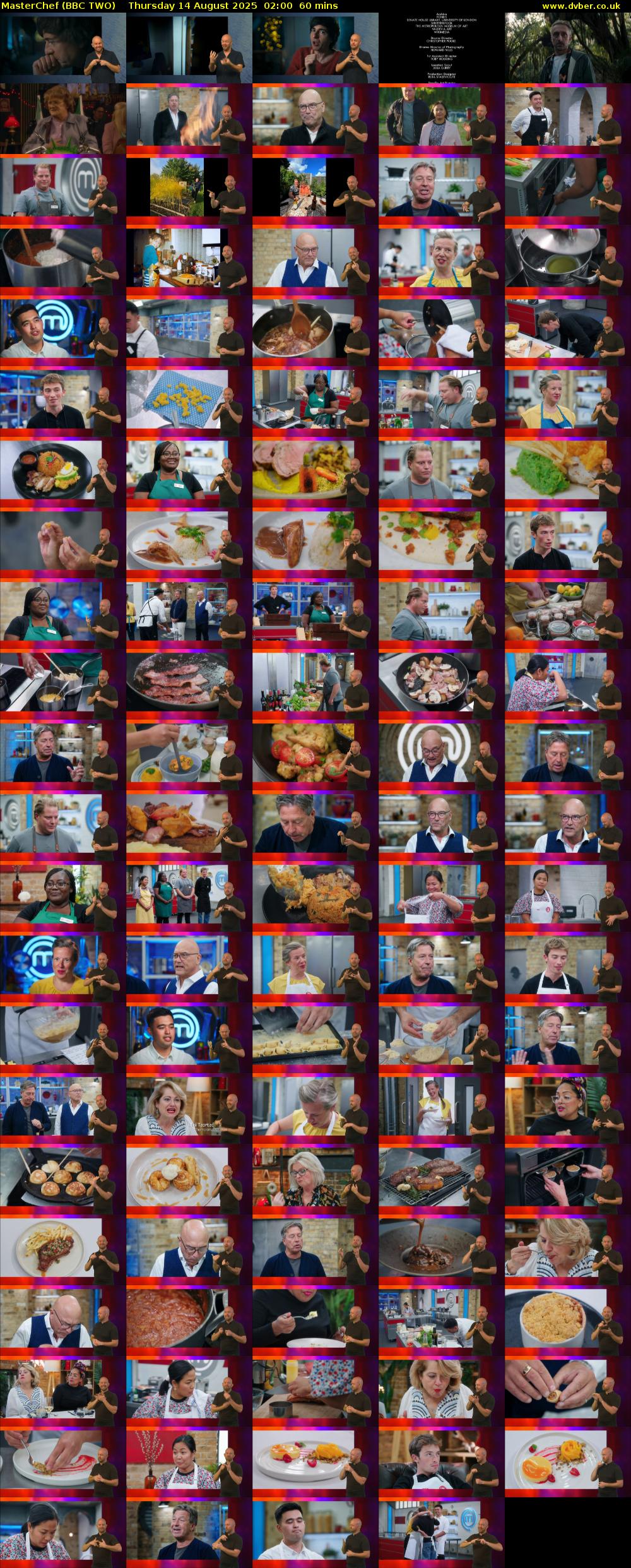 MasterChef (BBC TWO) Thursday 14 August 2025 02:00 - 03:00