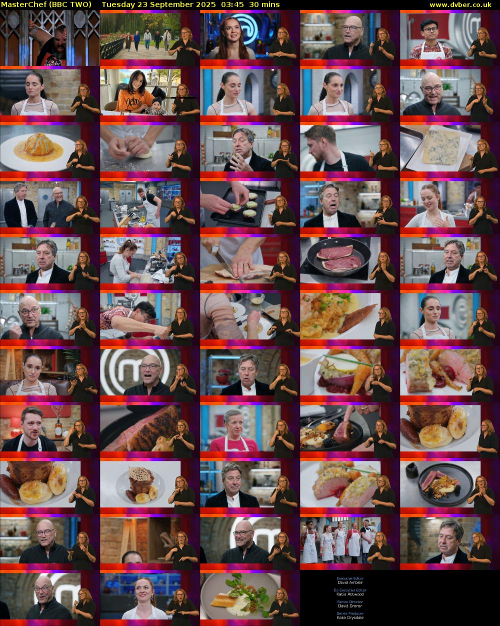 MasterChef (BBC TWO) Tuesday 23 September 2025 03:45 - 04:15