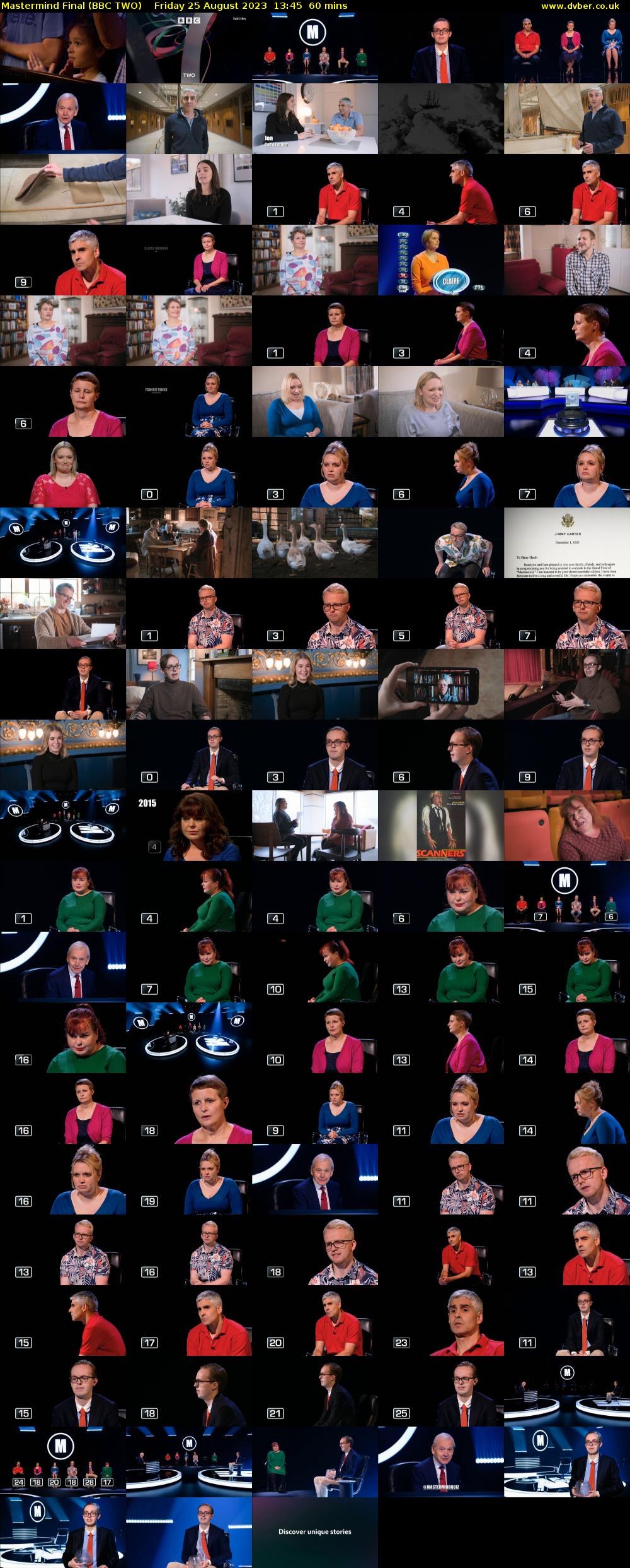 Mastermind Final (BBC TWO) Friday 25 August 2023 13:45 - 14:45