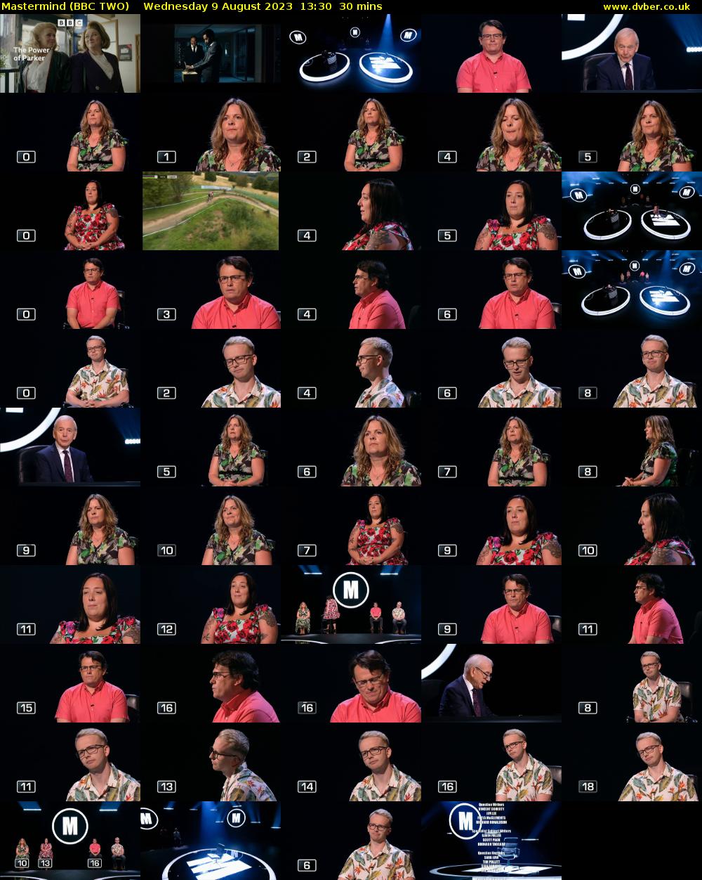 Mastermind (BBC TWO) Wednesday 9 August 2023 13:30 - 14:00