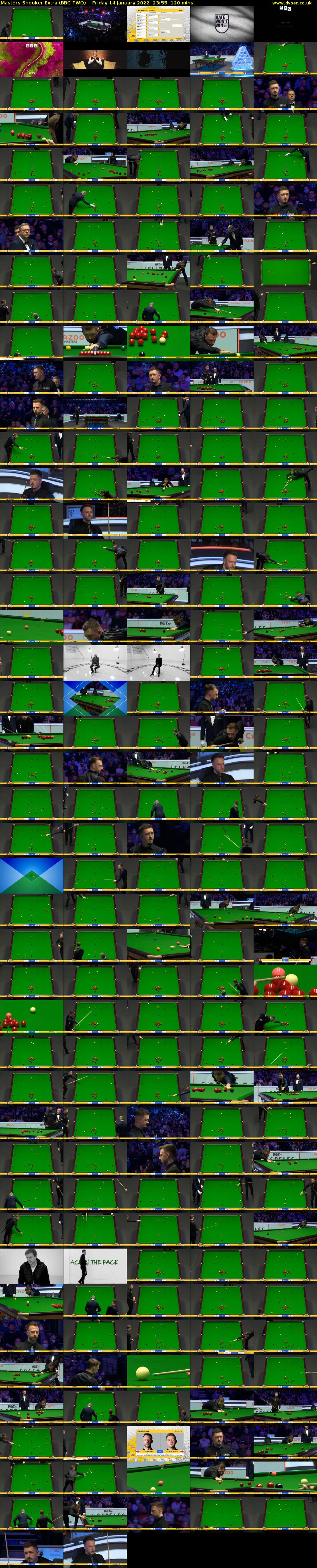 Masters Snooker Extra (BBC TWO) Friday 14 January 2022 23:55 - 01:55