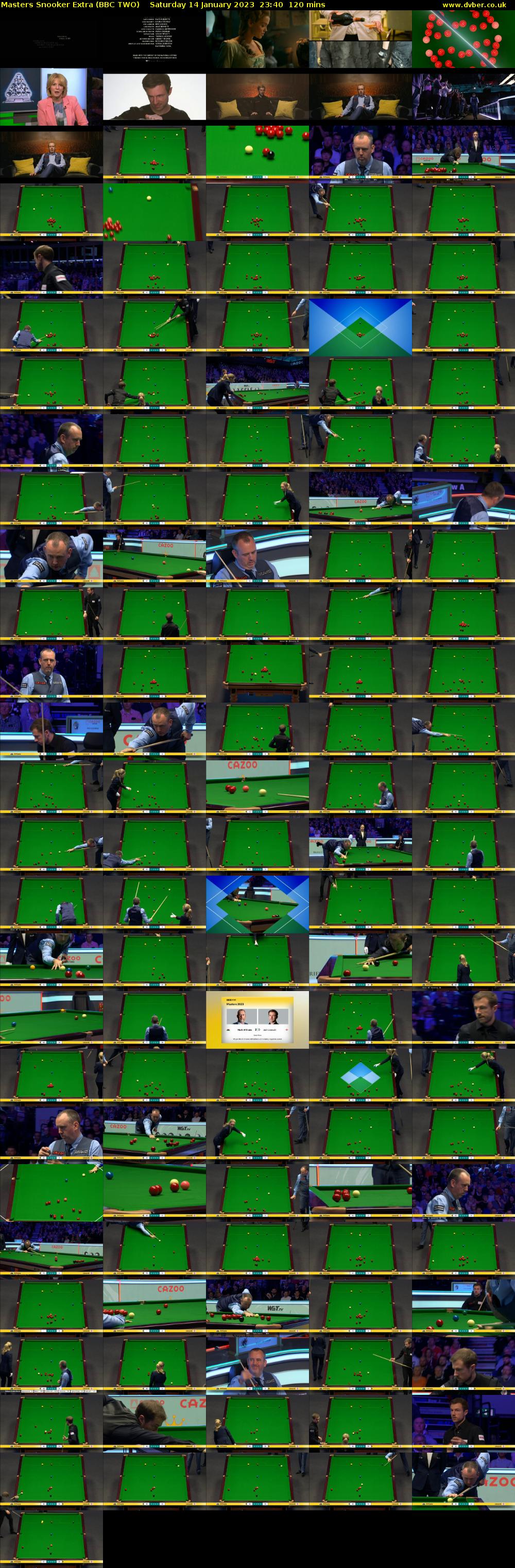 Masters Snooker Extra (BBC TWO) Saturday 14 January 2023 23:40 - 01:40