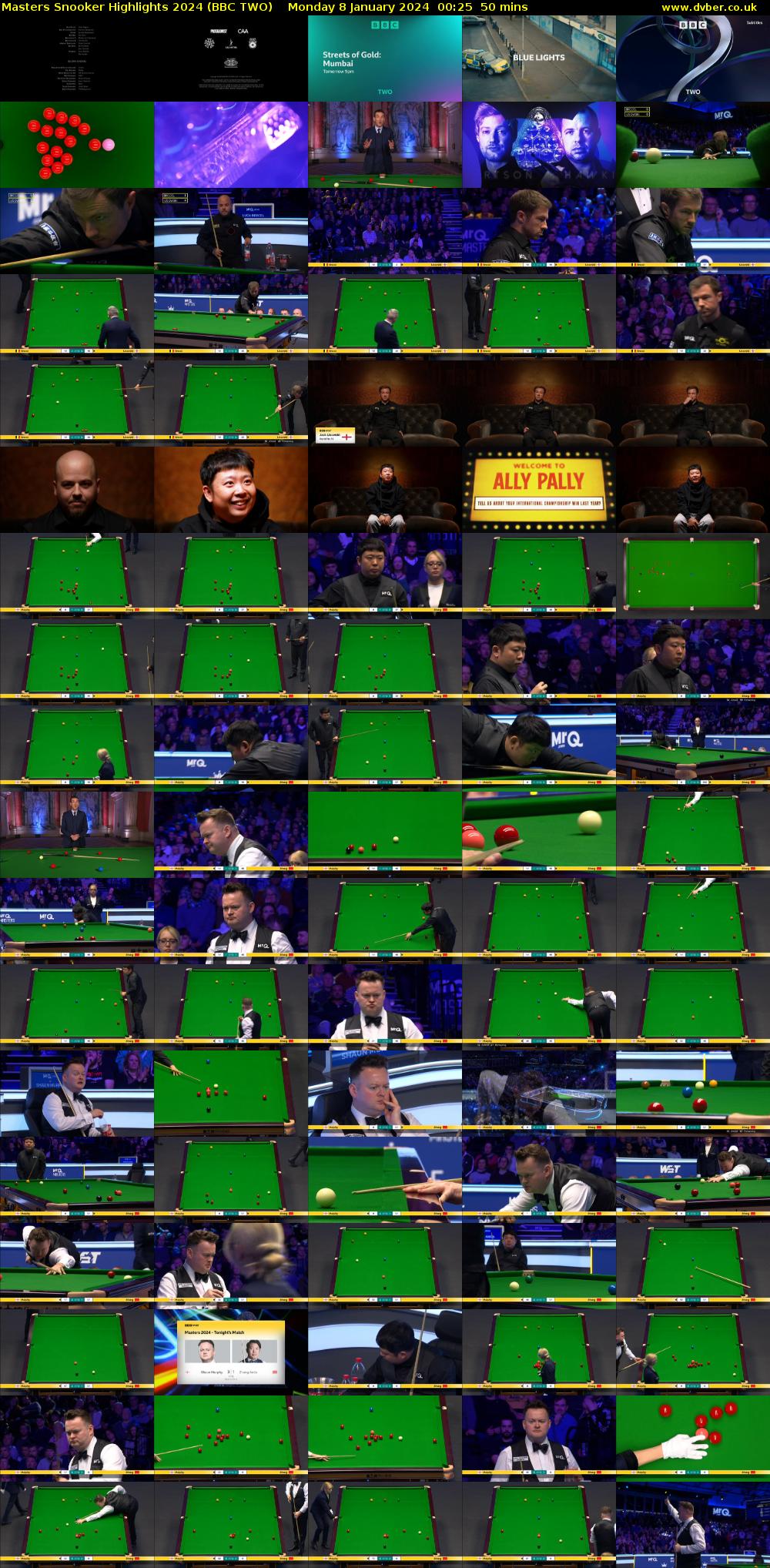 Masters Snooker Highlights 2024 (BBC TWO) Monday 8 January 2024 00:25 - 01:15
