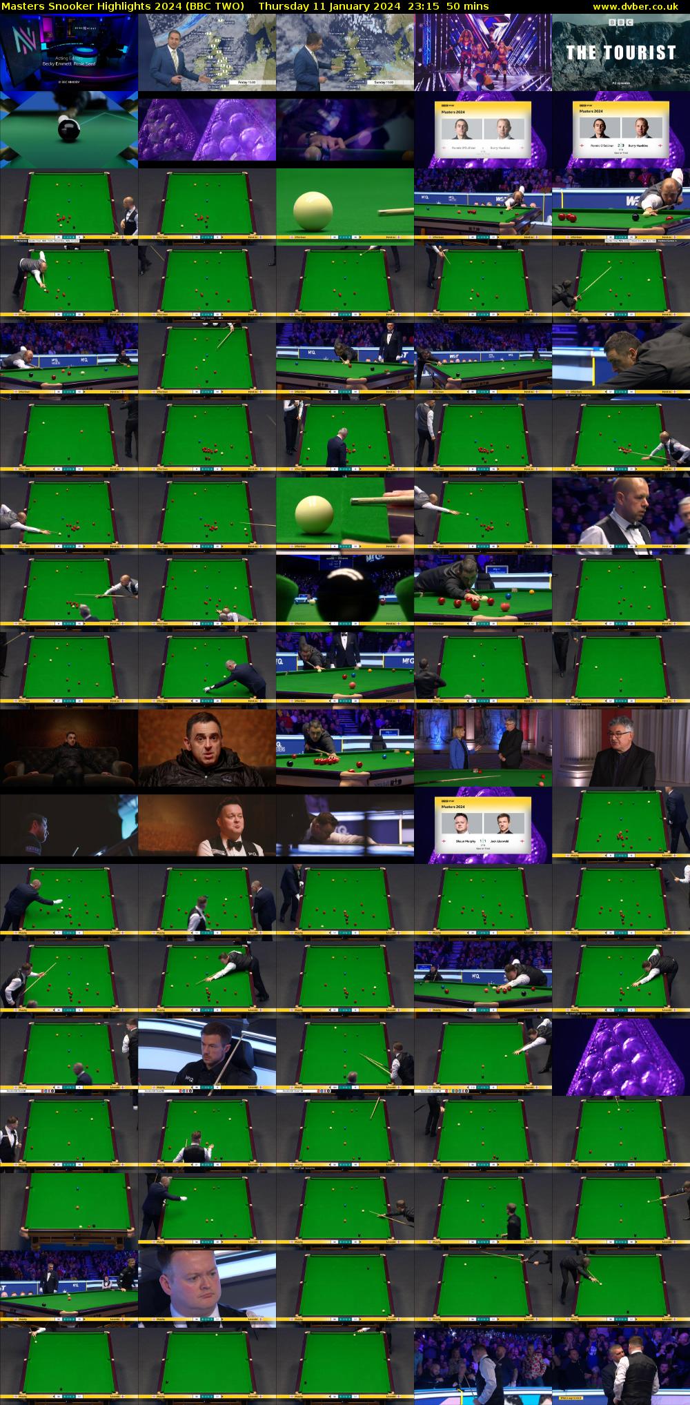 Masters Snooker Highlights 2024 (BBC TWO) Thursday 11 January 2024 23:15 - 00:05
