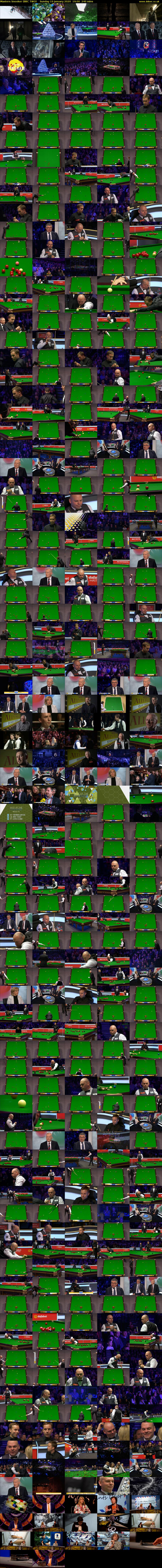 Masters Snooker (BBC TWO) Sunday 19 January 2020 19:00 - 23:00
