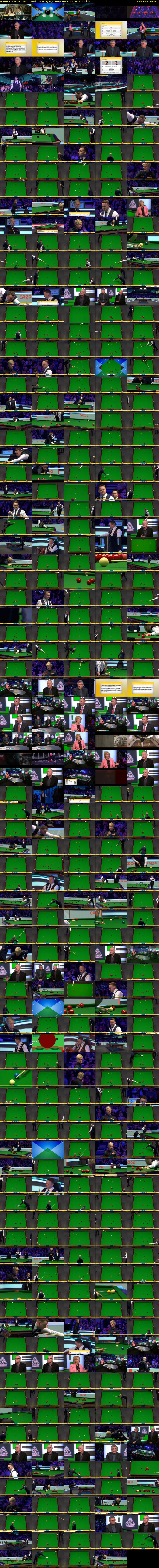Masters Snooker (BBC TWO) Sunday 8 January 2023 13:00 - 17:15