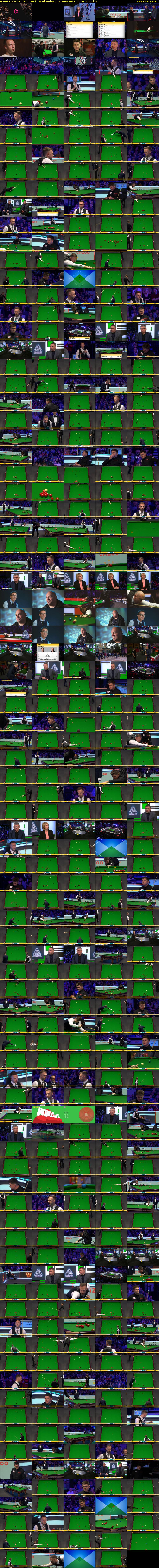 Masters Snooker (BBC TWO) Wednesday 11 January 2023 13:00 - 17:15