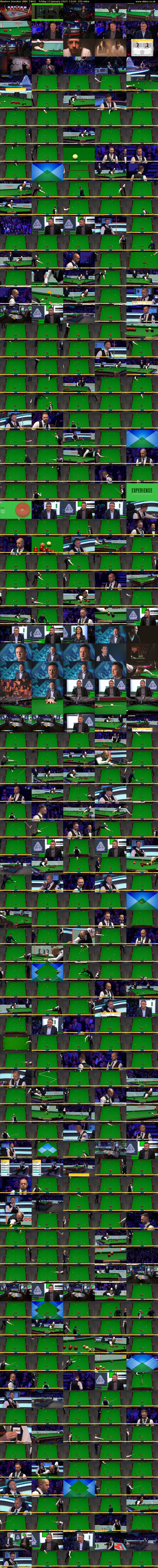 Masters Snooker (BBC TWO) Friday 13 January 2023 13:00 - 17:15
