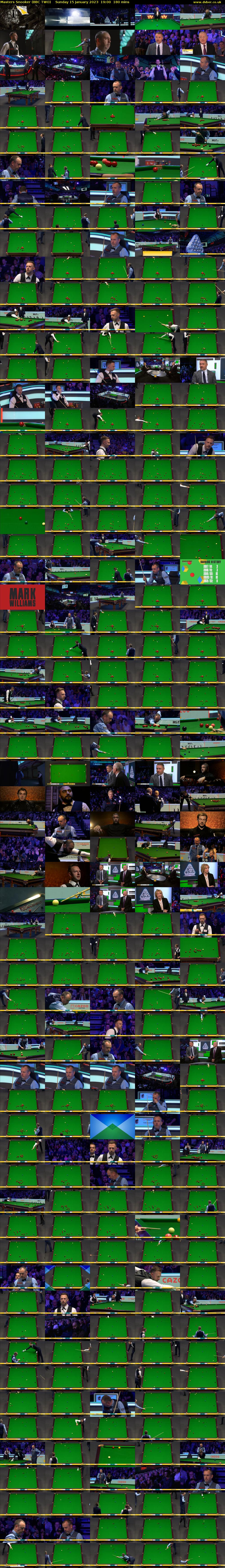 Masters Snooker (BBC TWO) Sunday 15 January 2023 19:00 - 22:00