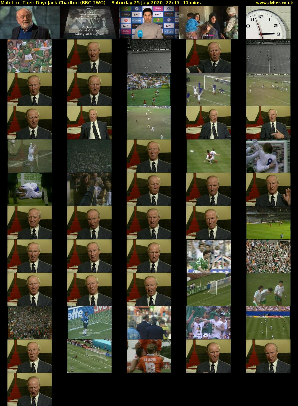 Match of Their Day: Jack Charlton (BBC TWO) Saturday 25 July 2020 22:45 - 23:25
