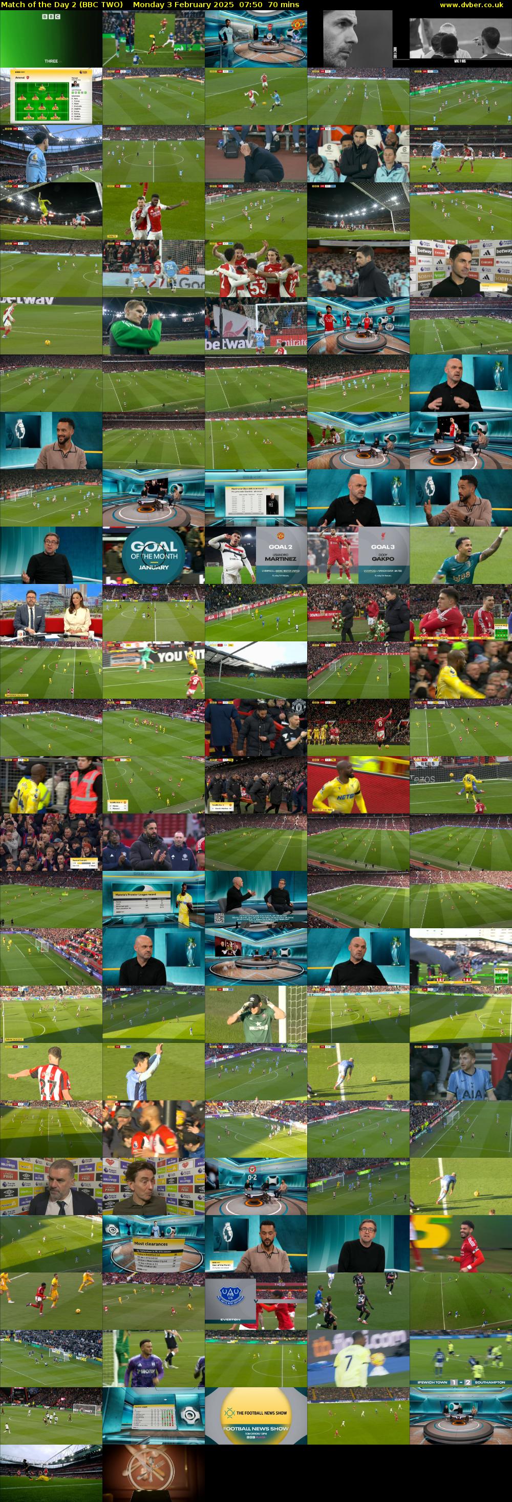 Match of the Day 2 (BBC TWO) Monday 3 February 2025 07:50 - 09:00