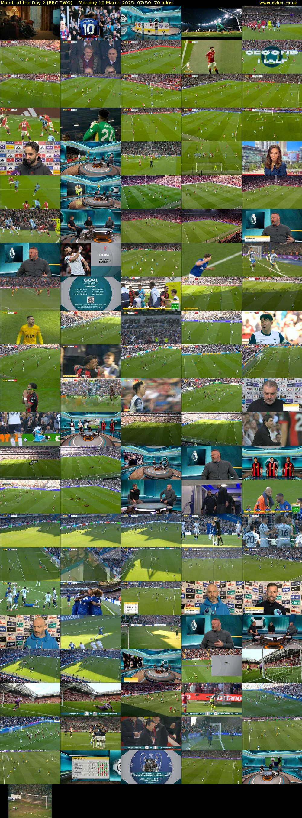 Match of the Day 2 (BBC TWO) Monday 10 March 2025 07:50 - 09:00