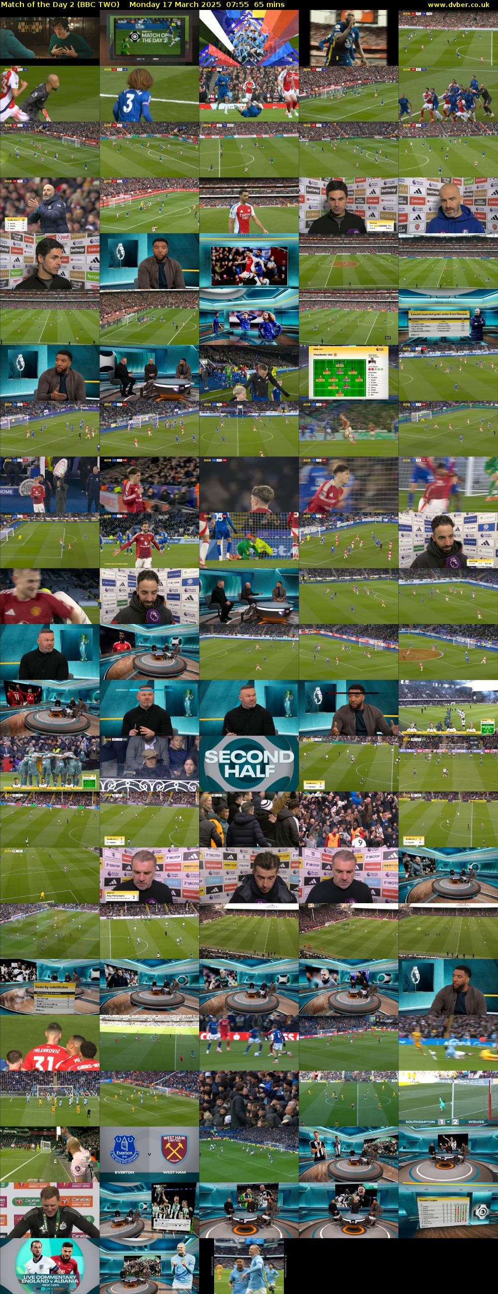 Match of the Day 2 (BBC TWO) Monday 17 March 2025 07:55 - 09:00