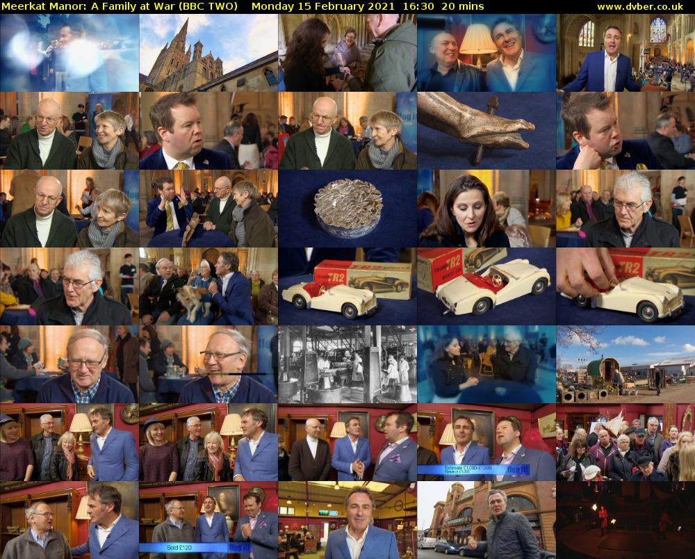 Meerkat Manor: A Family at War (BBC TWO) Monday 15 February 2021 16:30 - 16:50