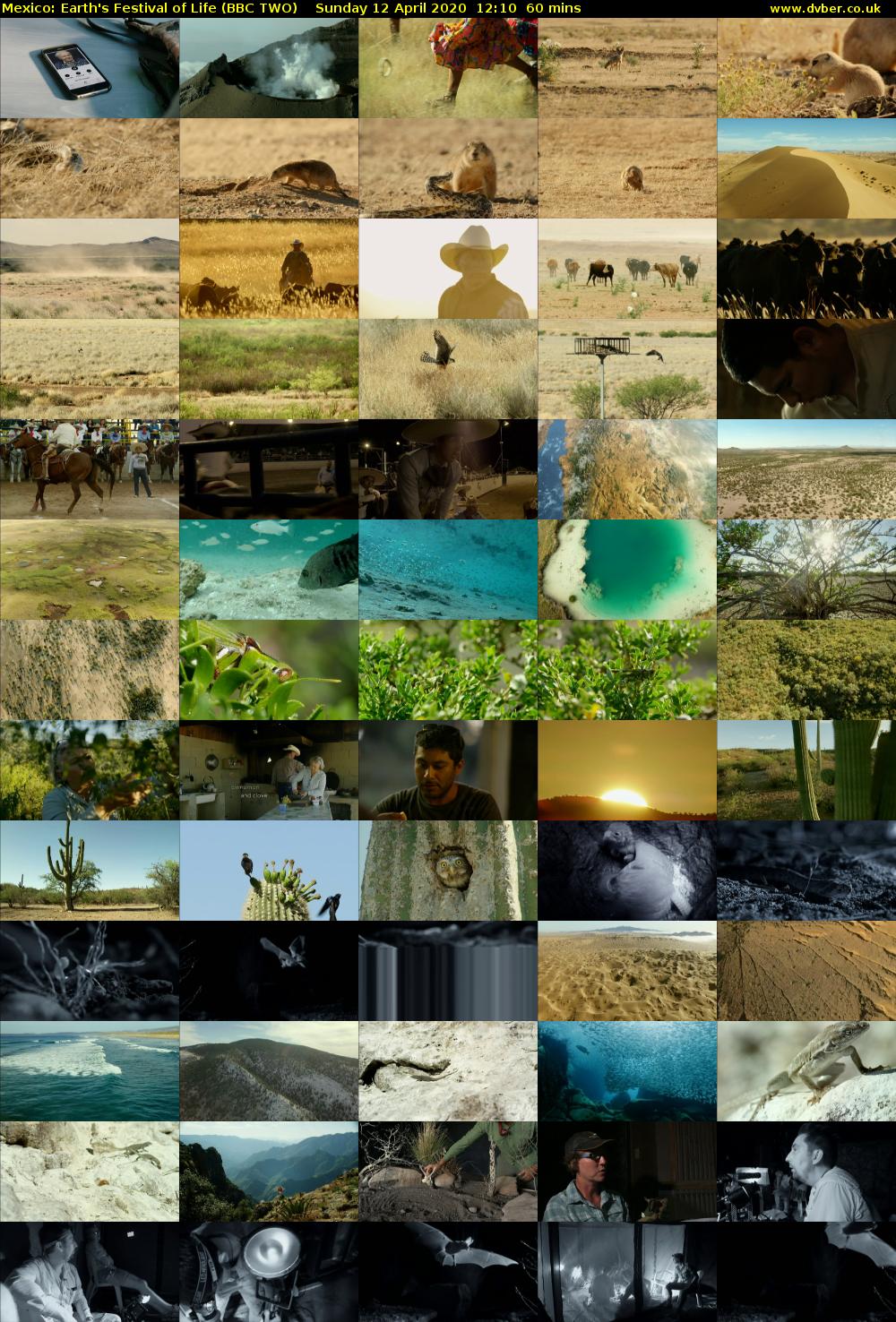 Mexico: Earth's Festival of Life (BBC TWO) Sunday 12 April 2020 12:10 - 13:10