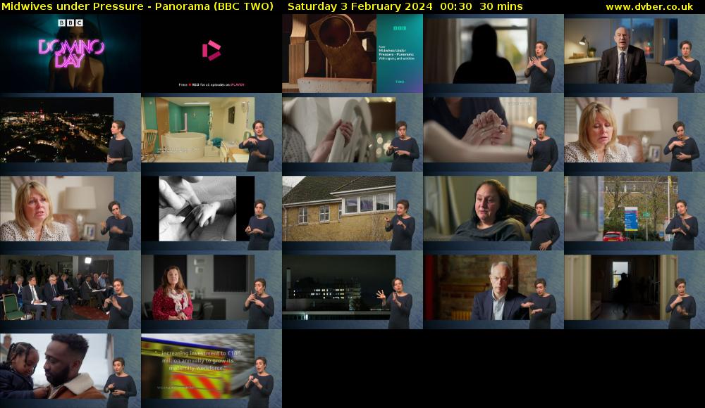 Midwives under Pressure - Panorama (BBC TWO) Saturday 3 February 2024 00:30 - 01:00