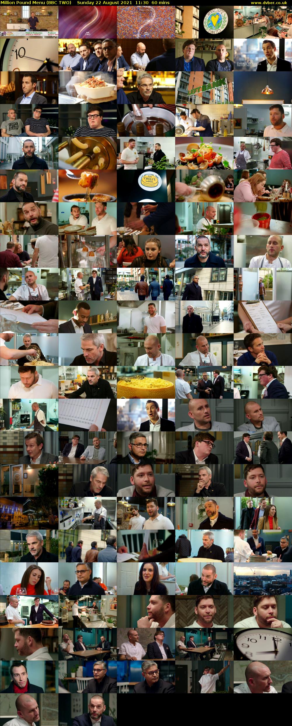Million Pound Menu (BBC TWO) Sunday 22 August 2021 11:30 - 12:30