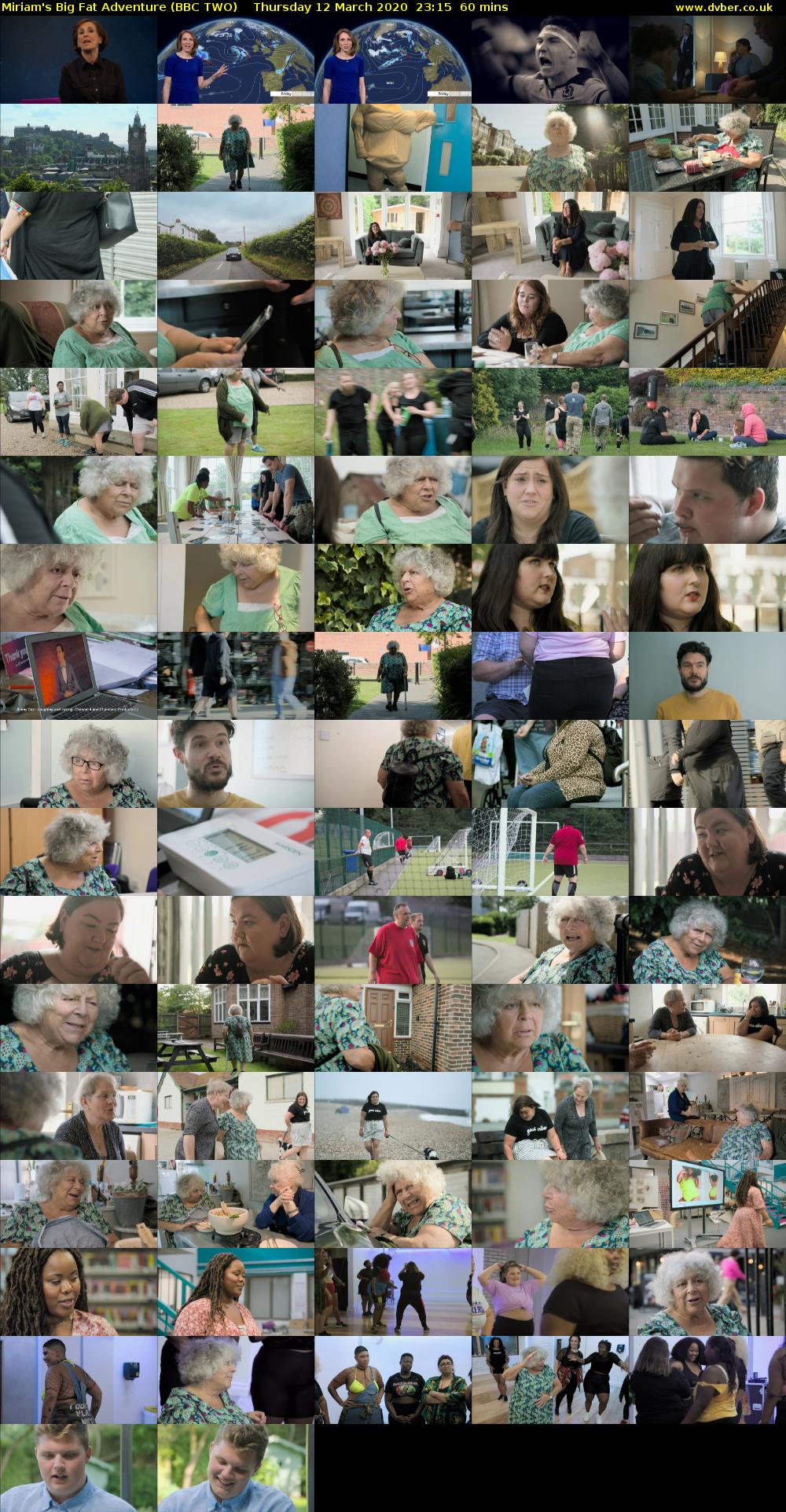 Miriam's Big Fat Adventure (BBC TWO) Thursday 12 March 2020 23:15 - 00:15