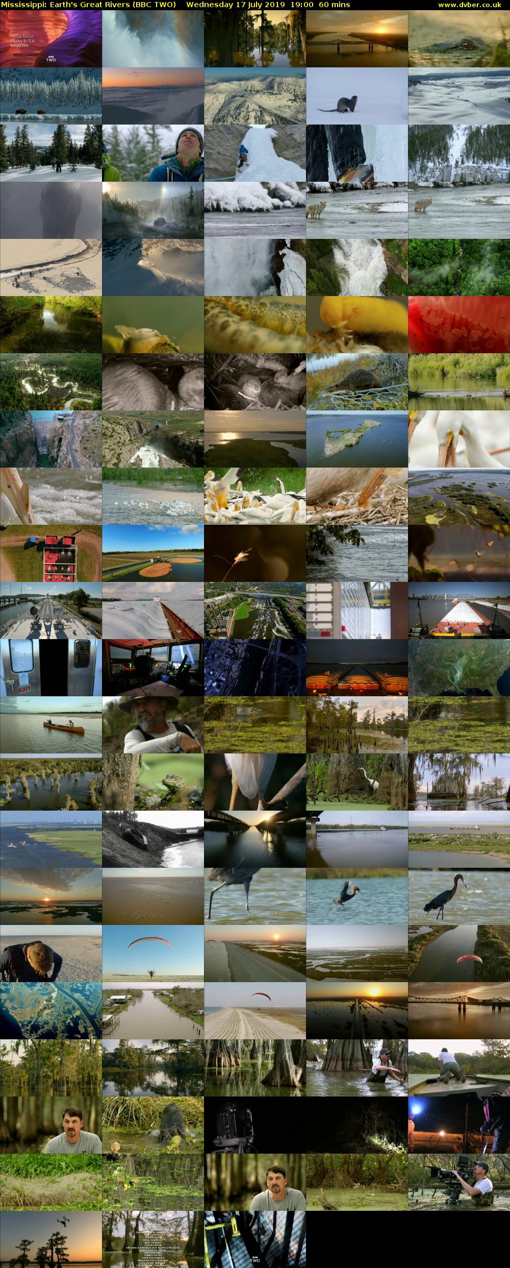 Mississippi: Earth's Great Rivers (BBC TWO) Wednesday 17 July 2019 19:00 - 20:00