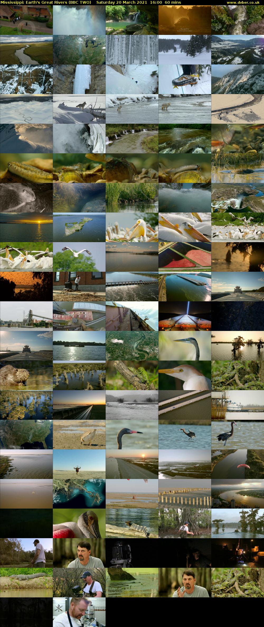 Mississippi: Earth's Great Rivers (BBC TWO) Saturday 20 March 2021 16:00 - 17:00