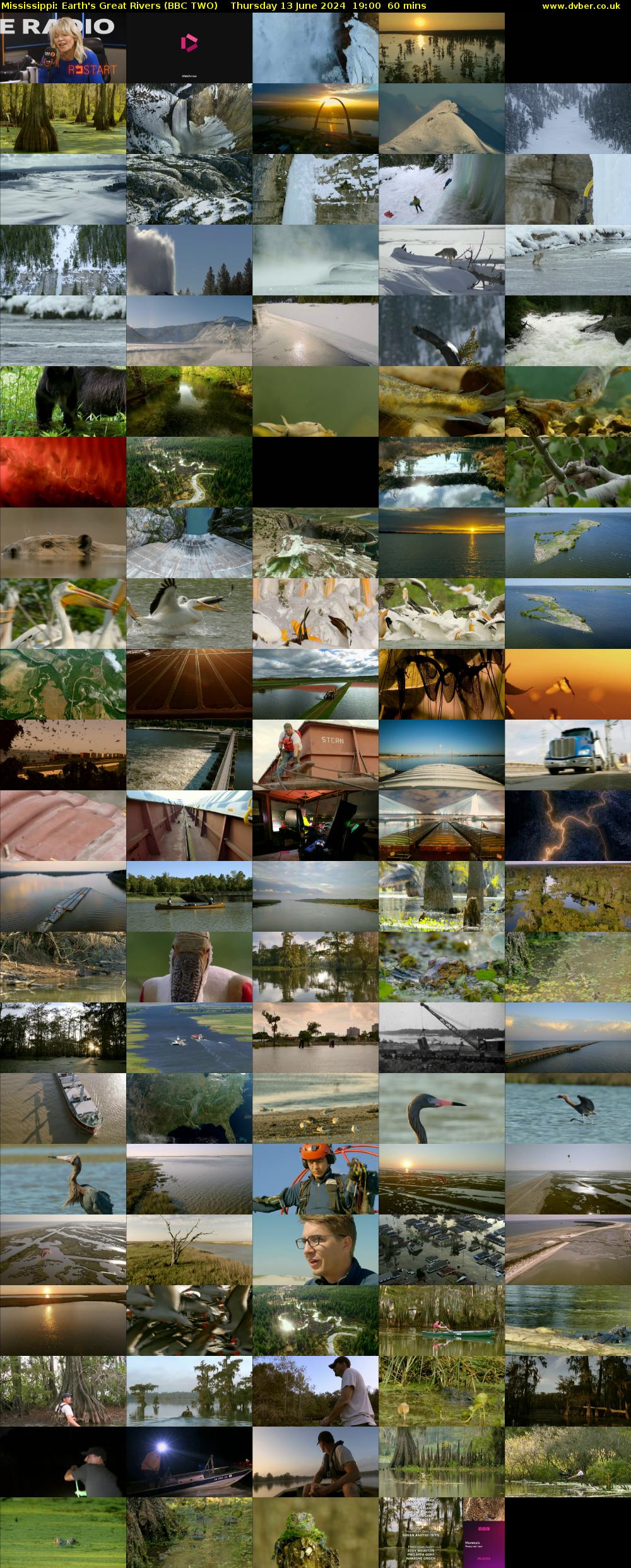 Mississippi: Earth's Great Rivers (BBC TWO) Thursday 13 June 2024 19:00 - 20:00