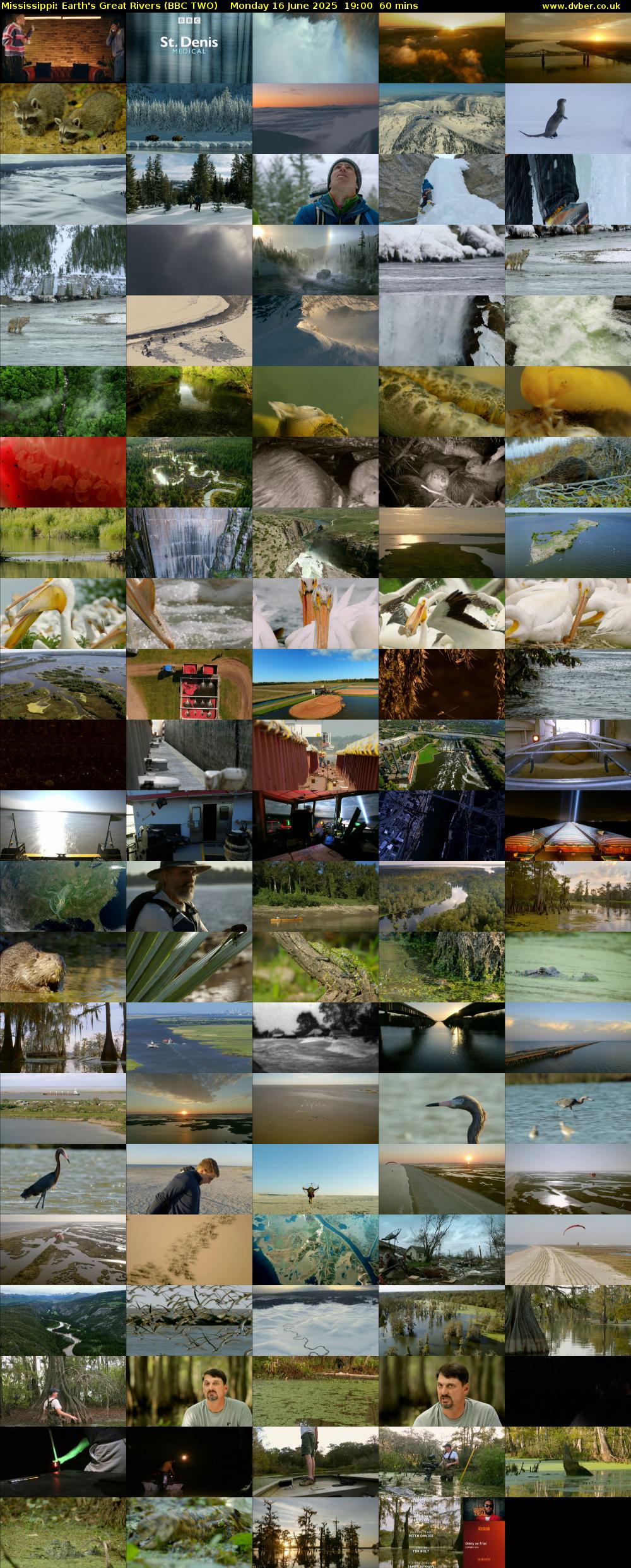Mississippi: Earth's Great Rivers (BBC TWO) Monday 16 June 2025 19:00 - 20:00