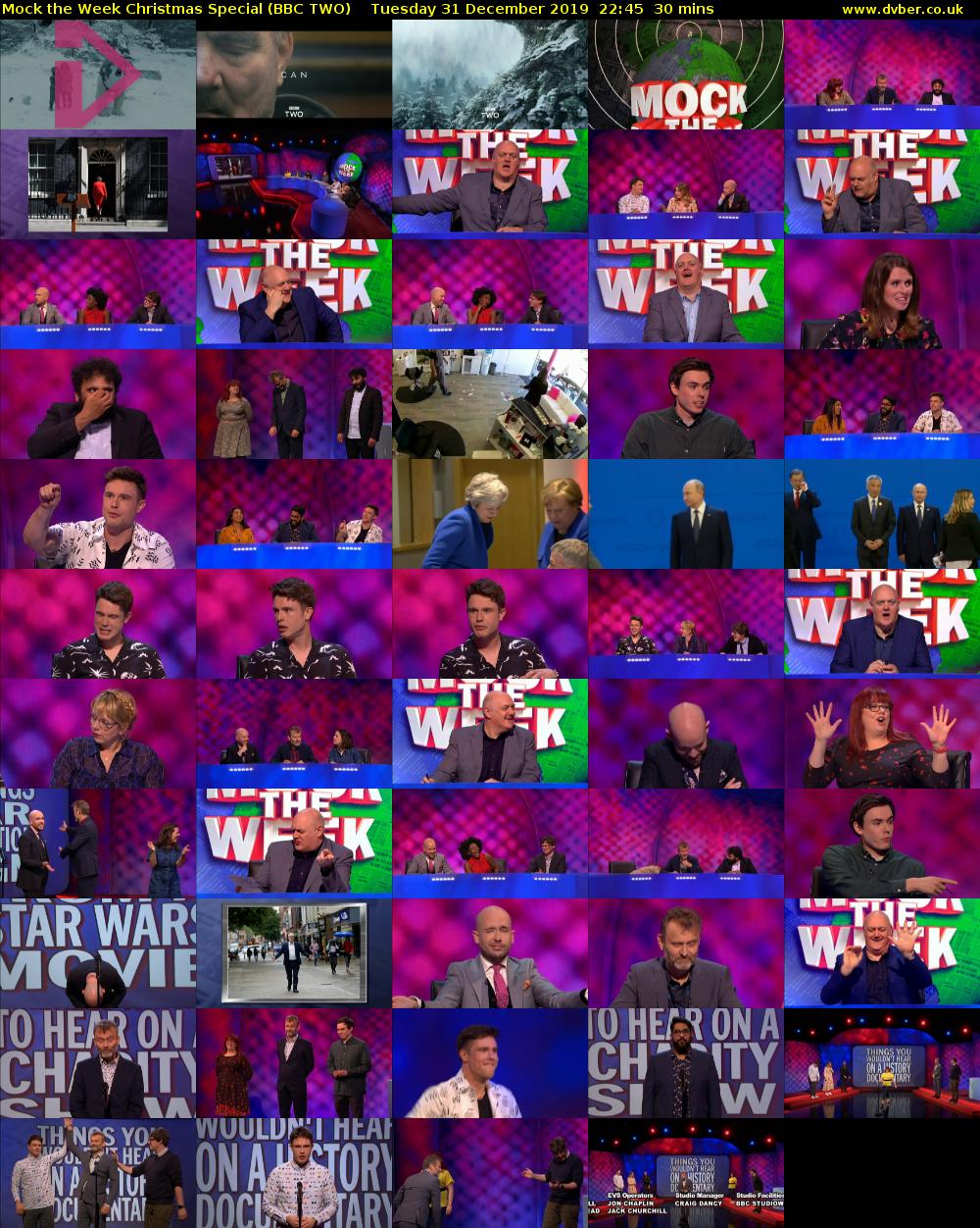 Mock the Week Christmas Special (BBC TWO) Tuesday 31 December 2019 22:45 - 23:15