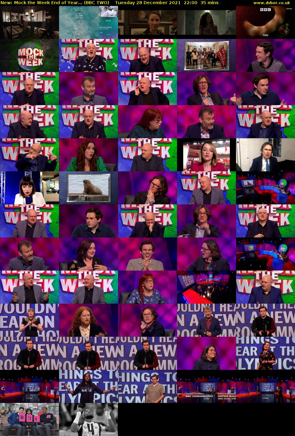 Mock the Week End of Year... (BBC TWO) Tuesday 28 December 2021 22:00 - 22:35
