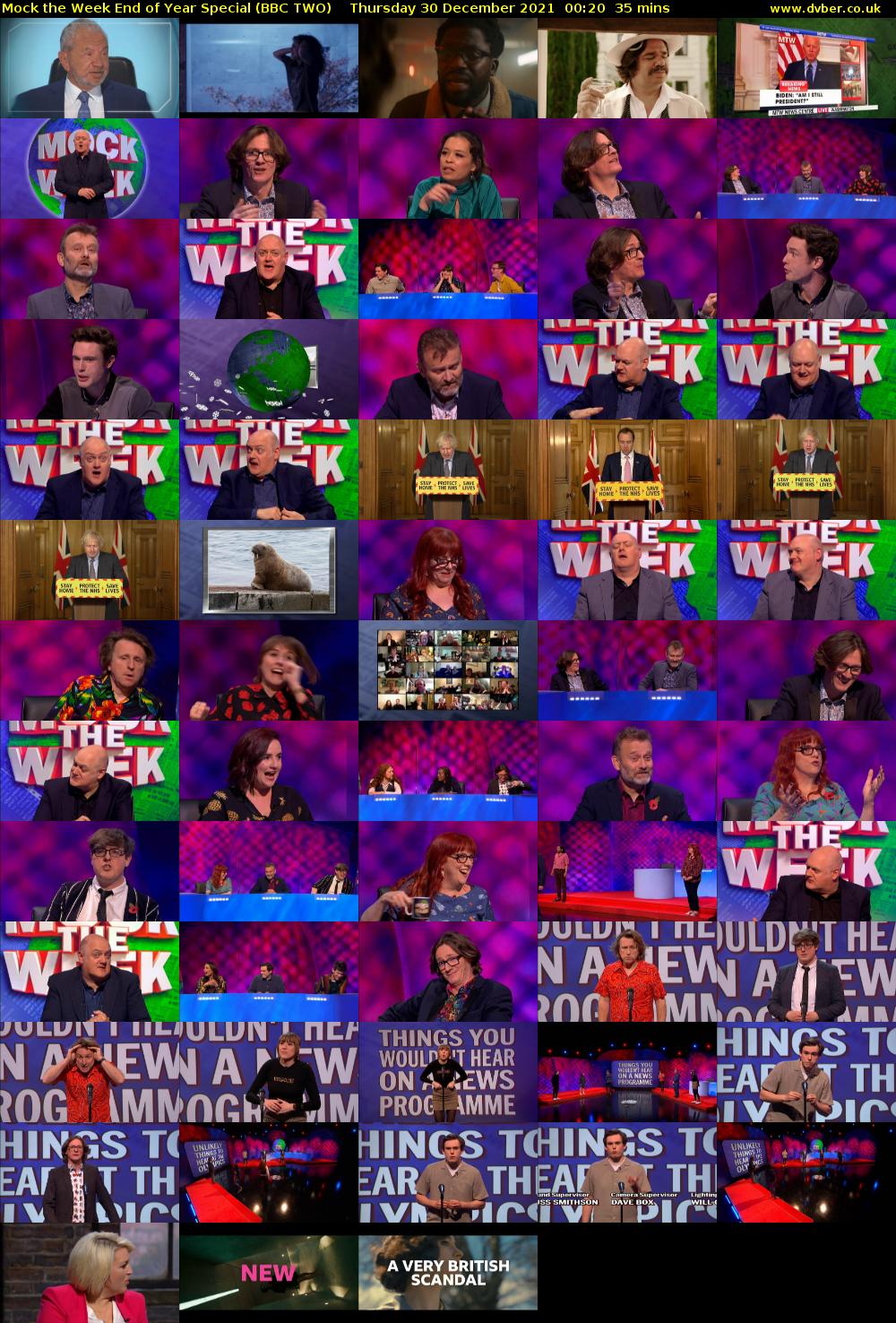 Mock the Week End of Year Special (BBC TWO) Thursday 30 December 2021 00:20 - 00:55