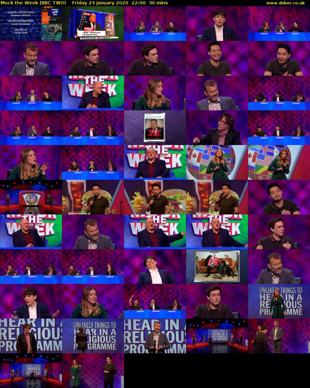 Mock the Week (BBC TWO) Friday 24 January 2020 22:00 - 22:30