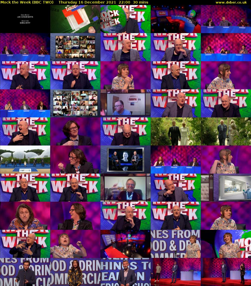 Mock the Week (BBC TWO) Thursday 16 December 2021 22:00 - 22:30