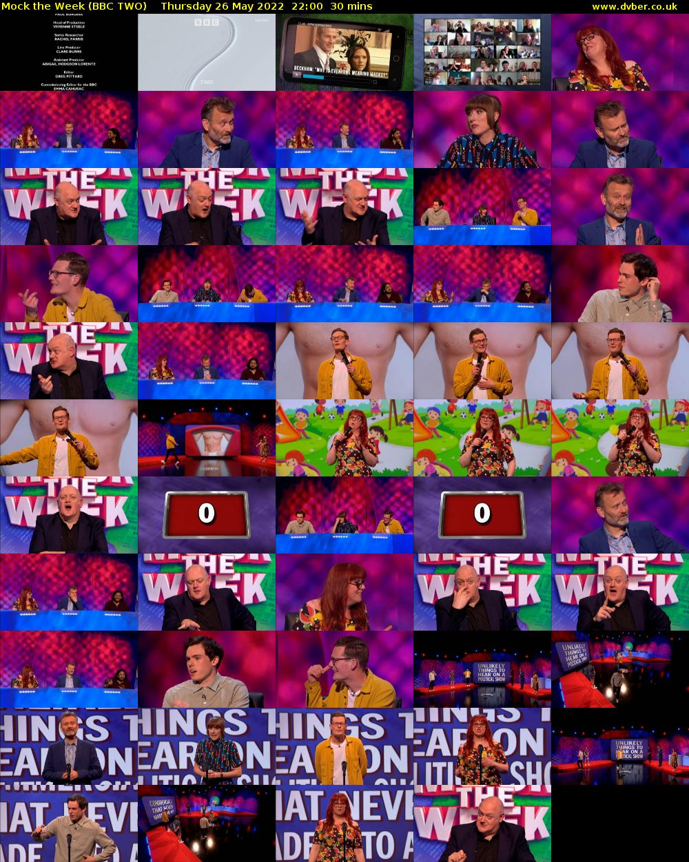 Mock the Week (BBC TWO) Thursday 26 May 2022 22:00 - 22:30