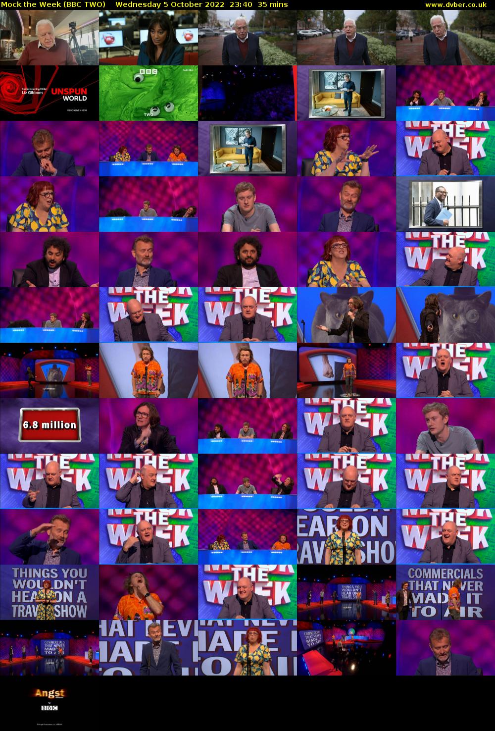 Mock the Week (BBC TWO) Wednesday 5 October 2022 23:40 - 00:15