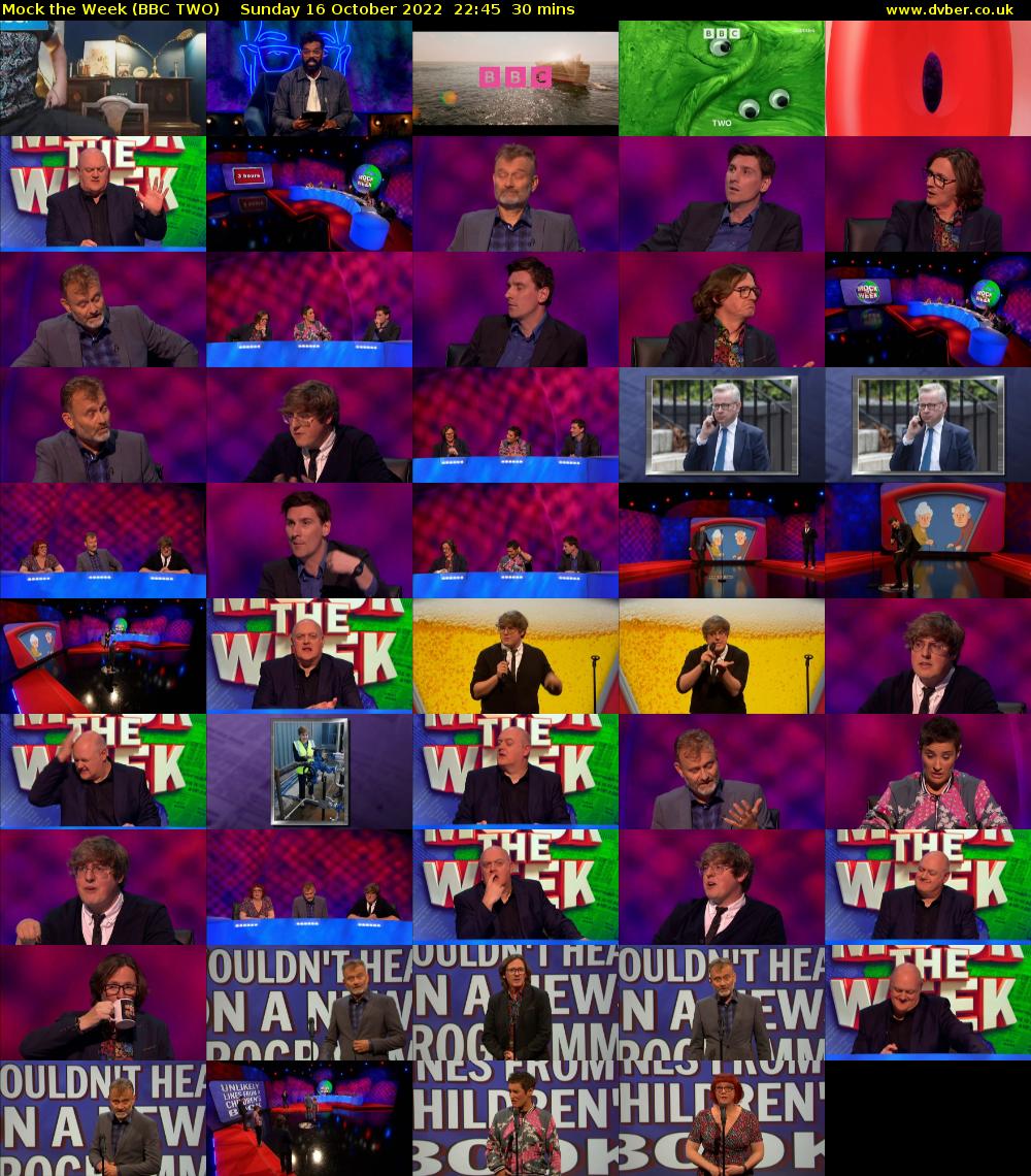 Mock the Week (BBC TWO) Sunday 16 October 2022 22:45 - 23:15