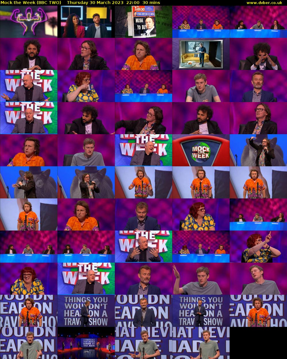 Mock the Week (BBC TWO) Thursday 30 March 2023 22:00 - 22:30