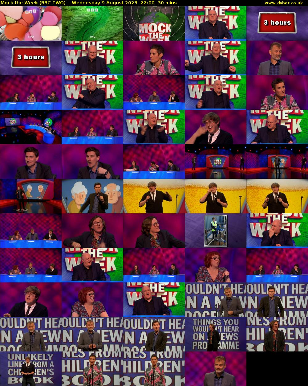 Mock the Week (BBC TWO) Wednesday 9 August 2023 22:00 - 22:30