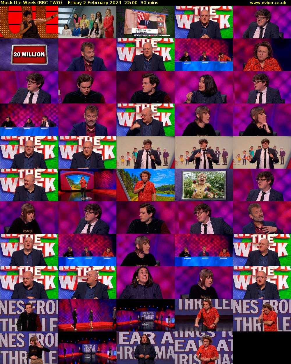 Mock the Week (BBC TWO) Friday 2 February 2024 22:00 - 22:30