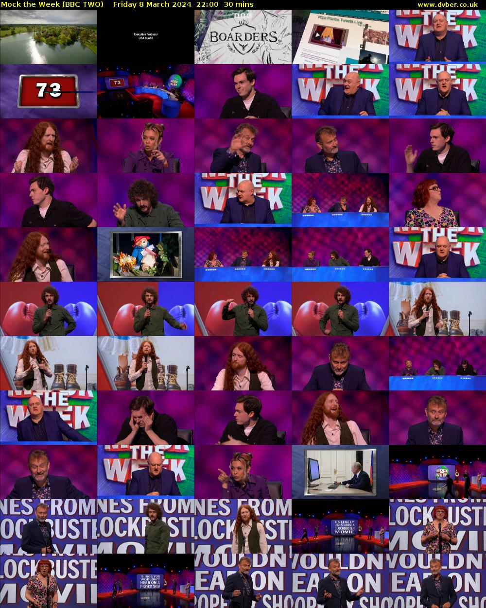Mock the Week (BBC TWO) Friday 8 March 2024 22:00 - 22:30