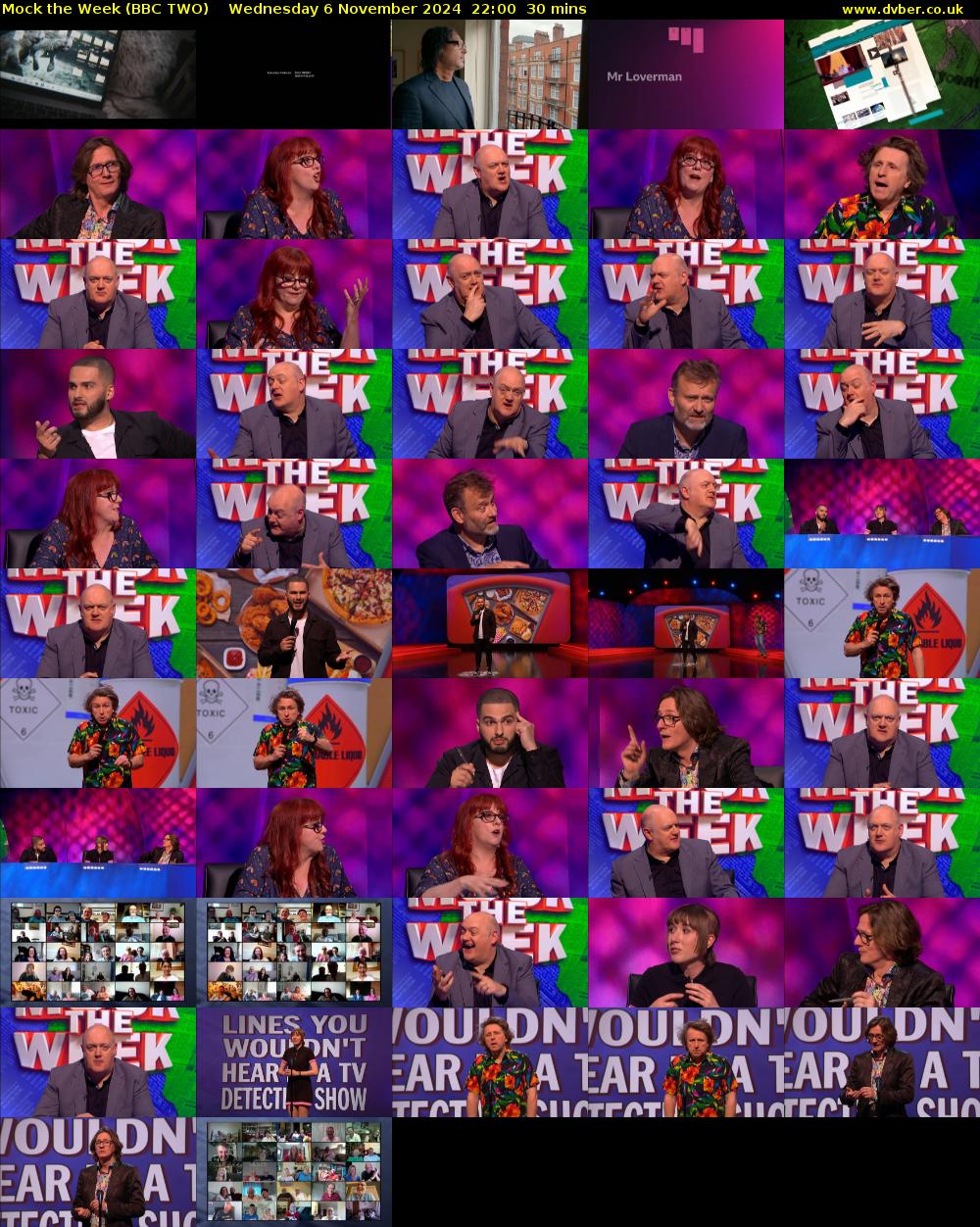 Mock the Week (BBC TWO) Wednesday 6 November 2024 22:00 - 22:30