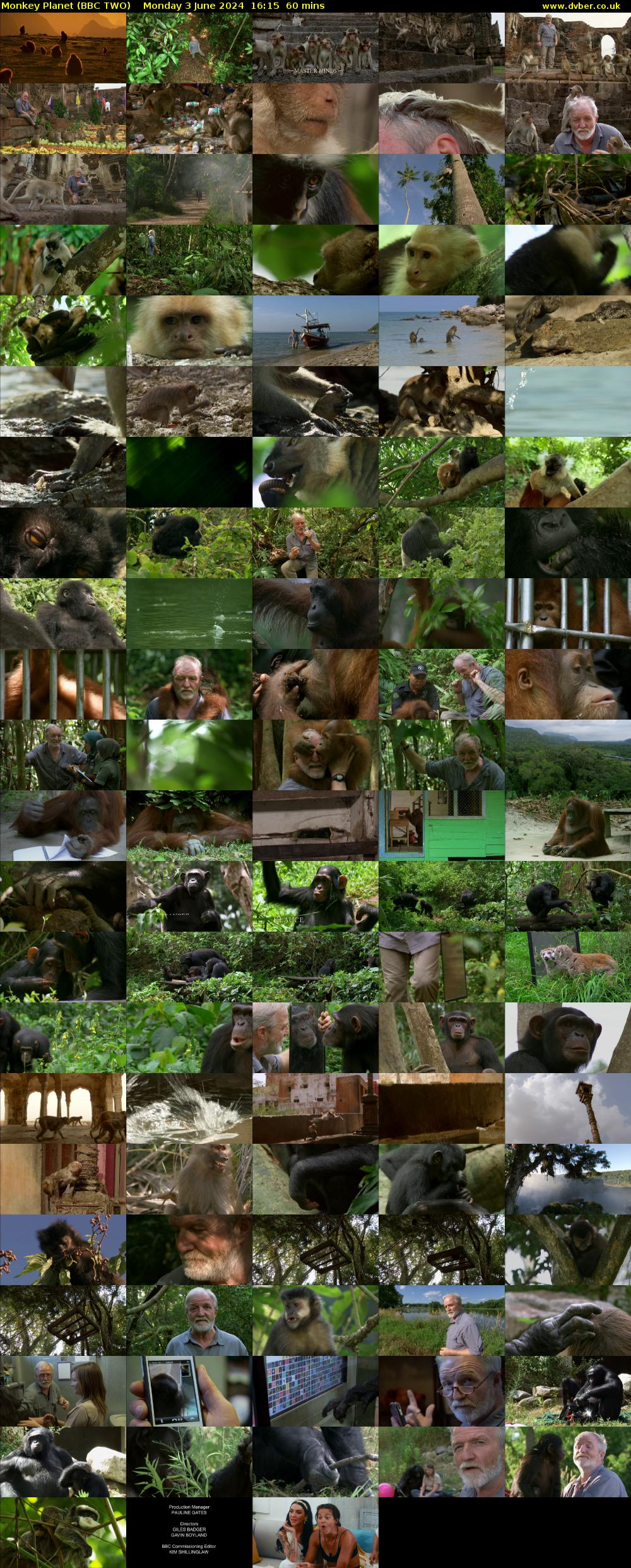 Monkey Planet (BBC TWO) Monday 3 June 2024 16:15 - 17:15