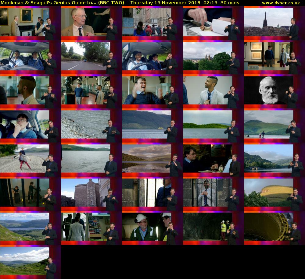 Monkman & Seagull's Genius Guide to... (BBC TWO) Thursday 15 November 2018 02:15 - 02:45