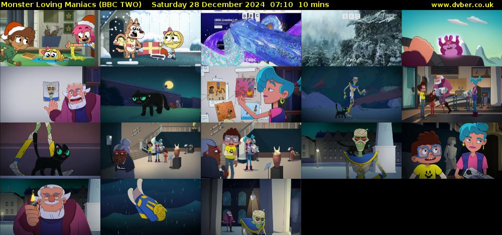 Monster Loving Maniacs (BBC TWO) Saturday 28 December 2024 07:10 - 07:20
