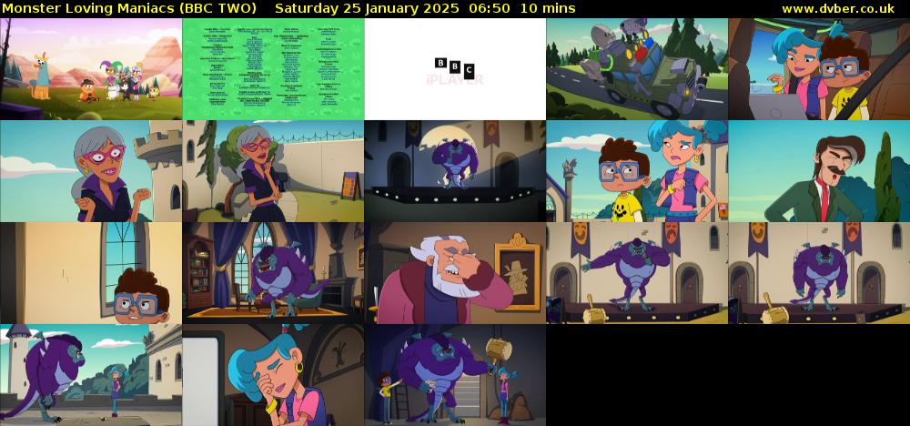 Monster Loving Maniacs (BBC TWO) Saturday 25 January 2025 06:50 - 07:00