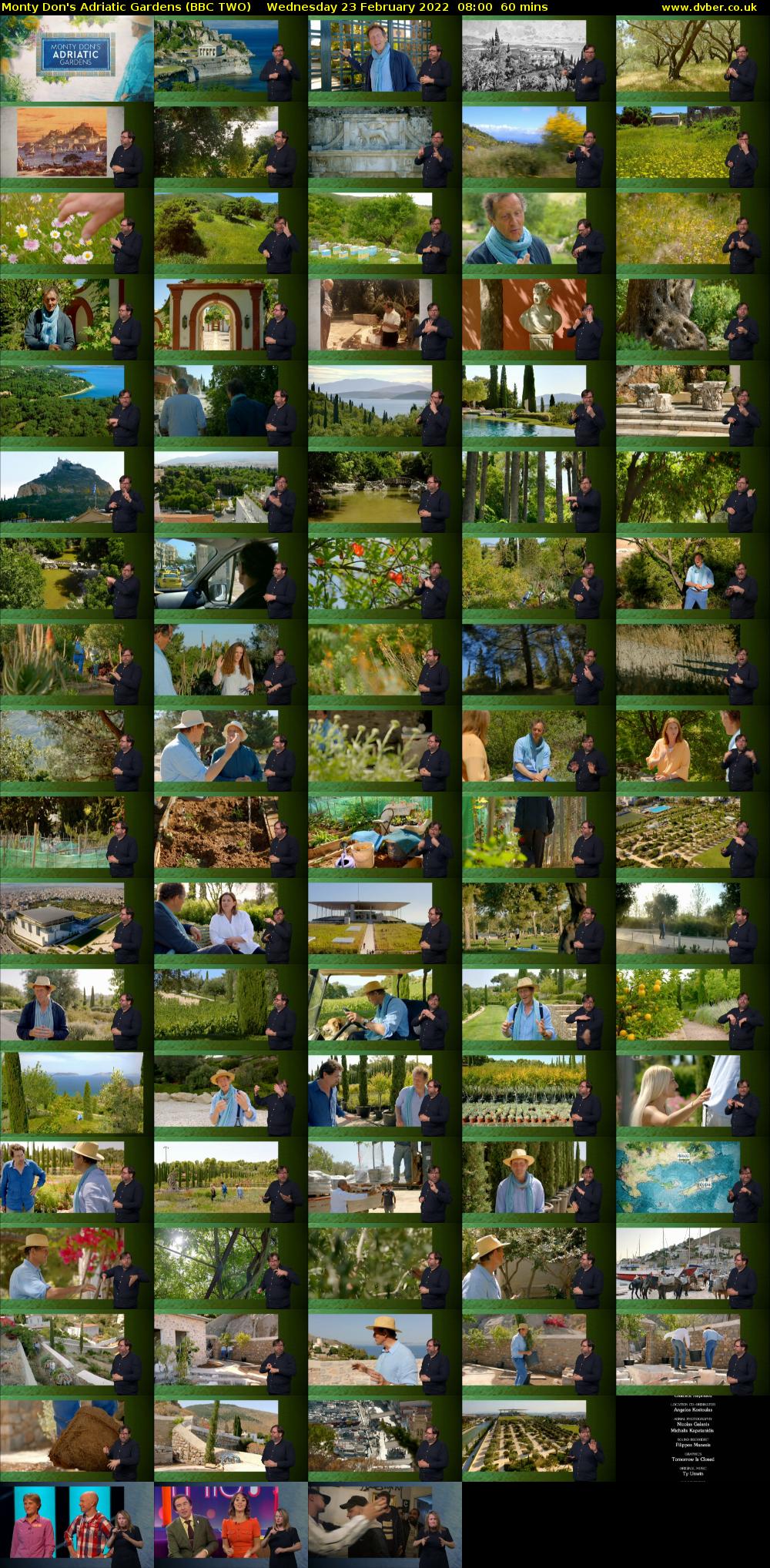 Monty Don's Adriatic Gardens (BBC TWO) Wednesday 23 February 2022 08:00 - 09:00