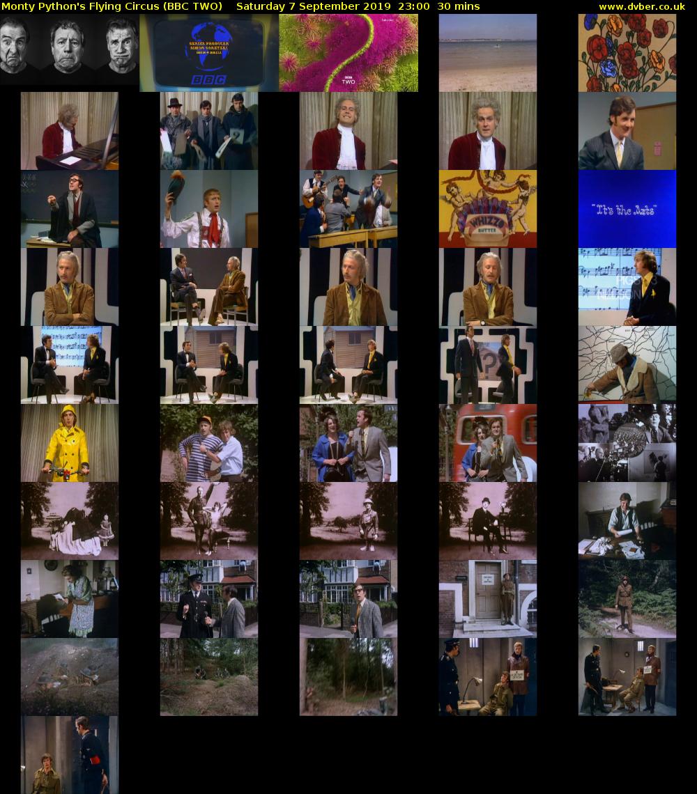 Monty Python's Flying Circus (BBC TWO) Saturday 7 September 2019 23:00 - 23:30