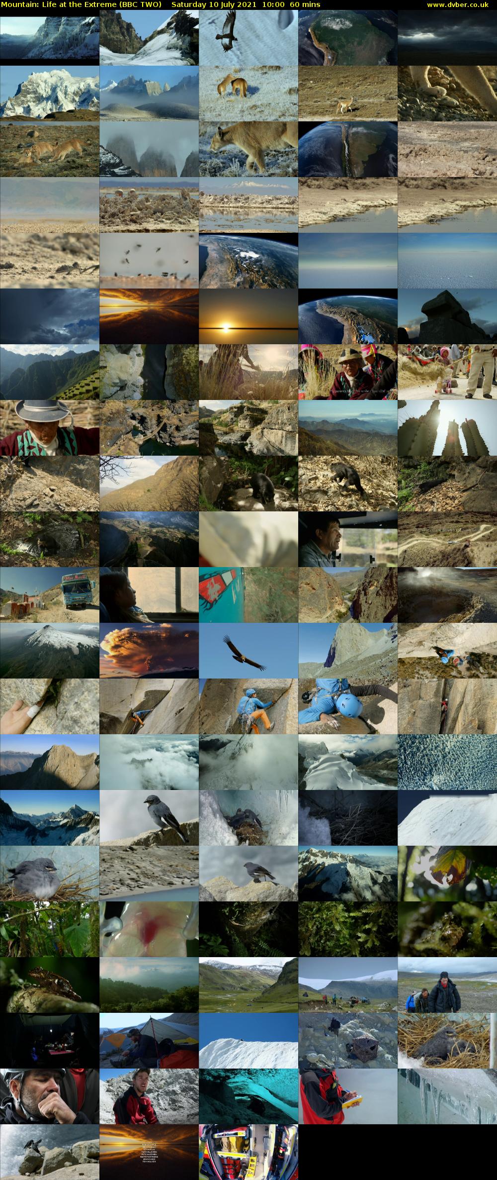 Mountain: Life at the Extreme (BBC TWO) Saturday 10 July 2021 10:00 - 11:00