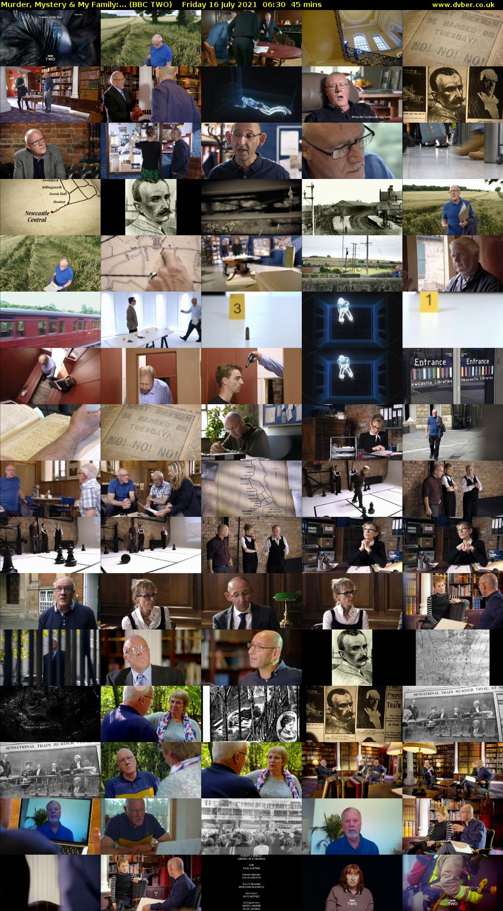 Murder, Mystery & My Family:... (BBC TWO) Friday 16 July 2021 06:30 - 07:15